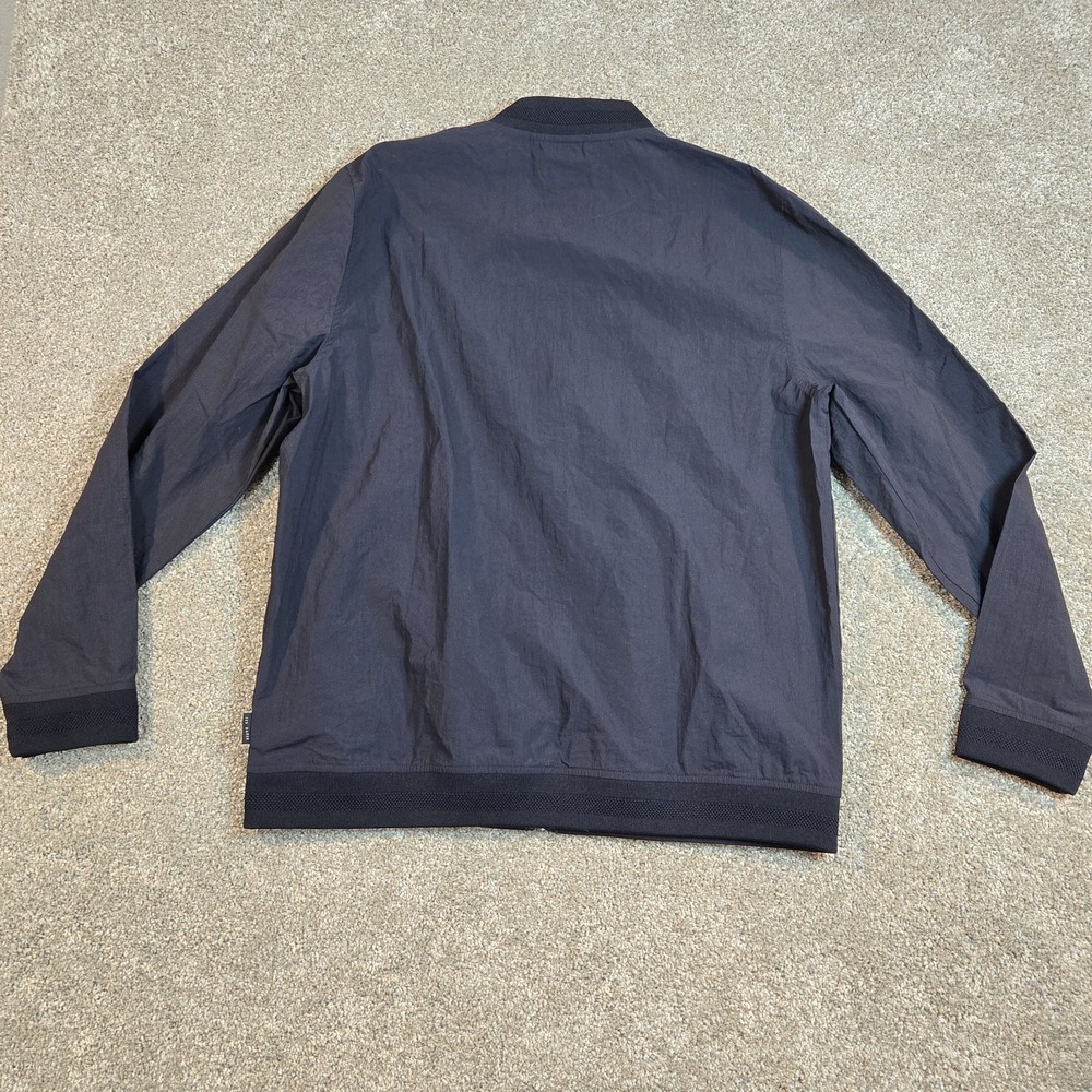 TED BAKER LONDON Bomber Jacket Coat Full Zip Up Men's Size 5 (L) Navy waterproof - Picture 10 of 13